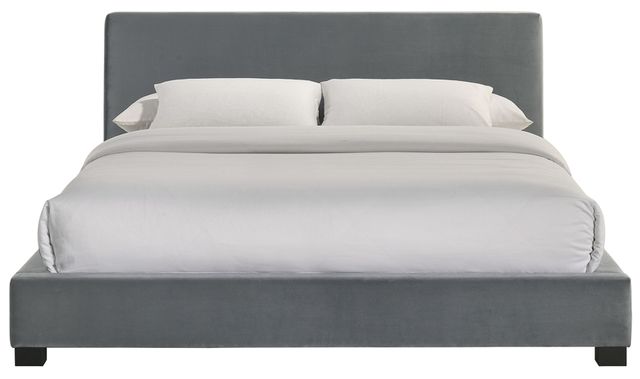 Elements International Brookhaven Gray Full Upholstered Panel Bed-3