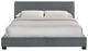 Elements International Brookhaven Espresso/Gray Full Upholstered Panel Bed-3