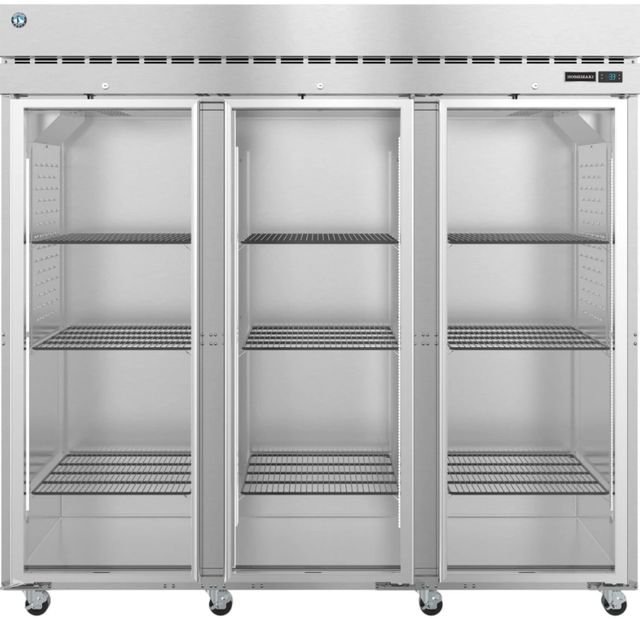 Hoshizaki Steelheart® 83" 79 Cu. Ft. Stainless Steel Three Section Commercial Refrigerator with Lock-0