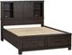 Liberty Furniture Thornwood Hills 4-Piece Rock Beaten Brown Queen Bookcase Bedroom Set-1