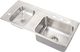 Elkay Lustertone® Classic Lustrous Satin Stainless Steel 37" x 17" x 5" Double Bowl Drop-in Classroom ADA Sink-0