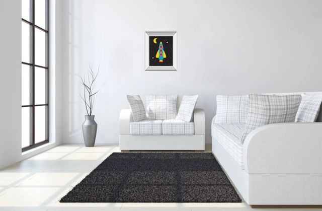 Classy Art Blast Off by Ann Kelle Mirror Framed Wall Art-2