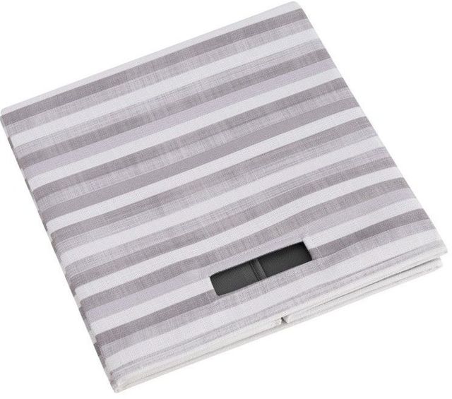 Linon Galli Set of Two Grey Stripe Storage Bins-2
