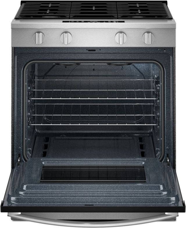 Whirlpool® 30'' Stainless Steel Smart Slide-In Gas Range with No Preheat Mode and Slow Cook-1
