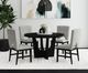 Elements International Oregon 5-Piece Gray Dining Set with Black Base-1