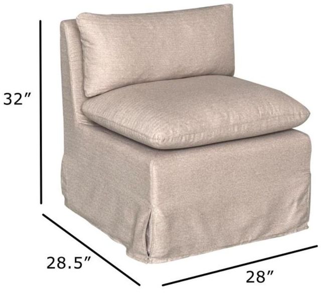 Nest Home Collections Paris Beige Tweed/Gray Wash Short Bench-1