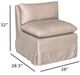 Nest Home Collections Paris Beige Tweed/Gray Wash Short Bench-1