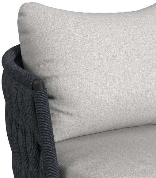 Elements International Bali Dark Gray/Olefin Gray Aluminum/Fabric Outdoor Loveseat-4