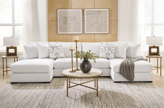 Signature Design by Ashley® Wynncroft Manor 4-Piece Chalk Double Chaise Sectional-1