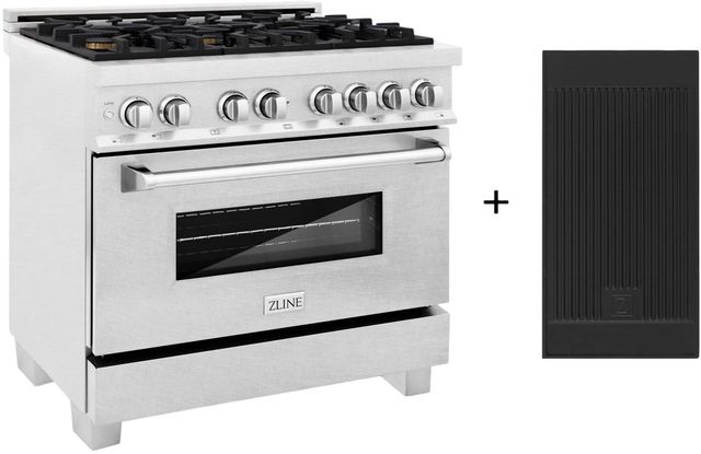 ZLINE 36" Satin Stainless Steel Pro Style Dual Fuel Range-2