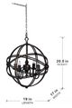 A & B Home Vintage Glamour Antique Black Abstract Chandelier-3