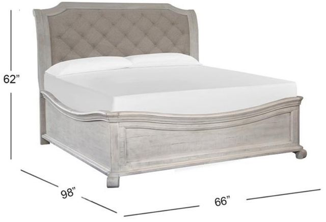 Magnussen Home® Bronwyn Alabaster/Baja Naturals Queen Sleigh Bed-1
