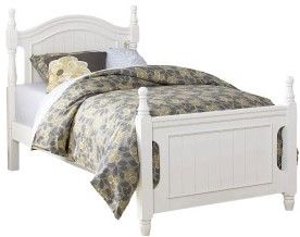 Mazin Furniture Clementine White Twin Bed-0
