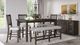 Jofran Inc. Willow Creek Beige/Chocolate Brown Counter Bench-1