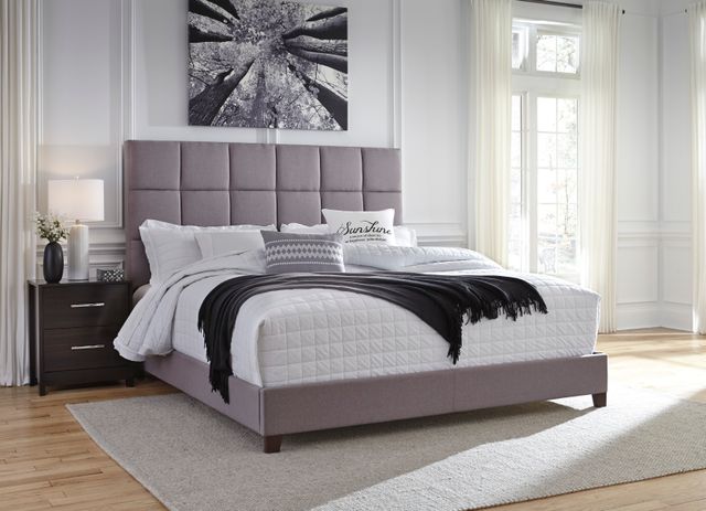 Signature Design by Ashley® Dolante Gray King Upholstered Panel Bed-2