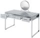 ACME Furniture Myles Antique White Vanity Set with Chrome Base-2