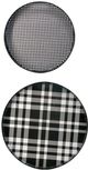 A & B Home 2-Piece Black/White Round Decorative Trays-0