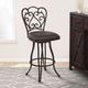 Armen Living Celeste Auburn Bay/Bandero Espresso Counter Stool-1