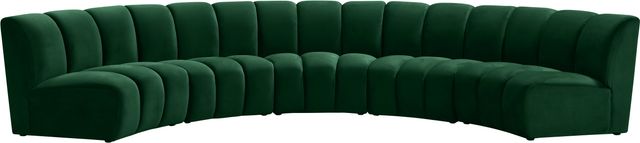 Meridian Furniture Infinity 5-Piece Green Velvet Modular Sectional-0