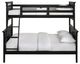 Elements International Calloway Antique Black Twin/Full Bunk Bed-1