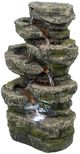 A & B Home Gray/Green Small Cascading Fountain-1