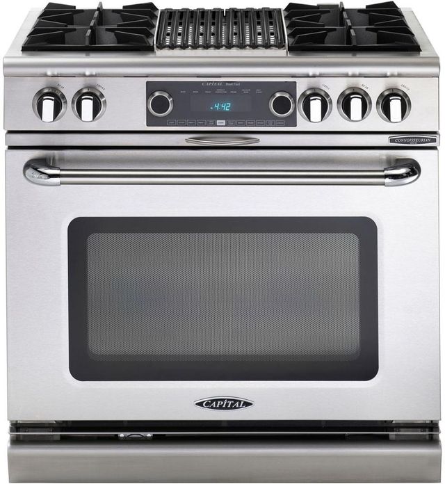Capital Cooking™ Connoisseurian 36" Stainless Steel Pro Style Dual Fuel Range-0