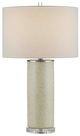 Currey & Company Verdure Green/White Cylinder Table Lamp-1