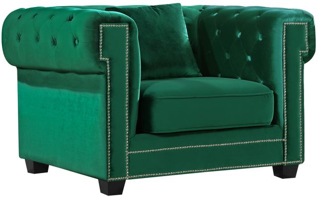 Meridian Furniture Bowery Green Velvet Chair-0