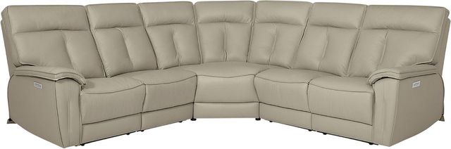 Palliser® Furniture Customizable Oakley 5-Piece Power Reclining Curved Sectional with Power Headrest-0
