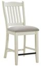 Elements International Bellevue Antique White/Beige Counter Side Chair-0