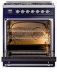 Ilve® Nostalgie II Series 30" Midnight Blue Pro Style Dual Fuel Range-3