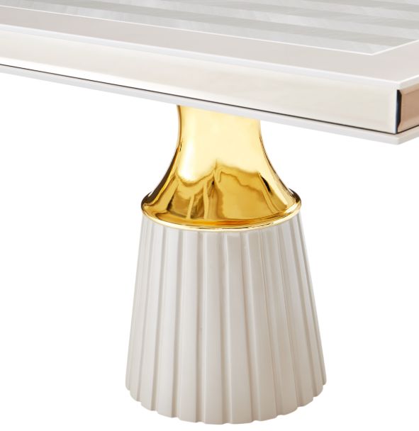 Michael Amini® Carmela Shimmer Ivory Dining Table-2