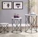 Furniture of America® Madyson 3-Piece White Nesting Table with Black Base-1