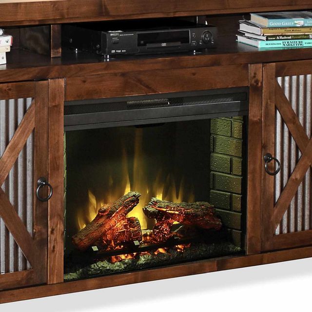 Legends Home Jackson Hole Aged Whiskey Fireplace Console-1
