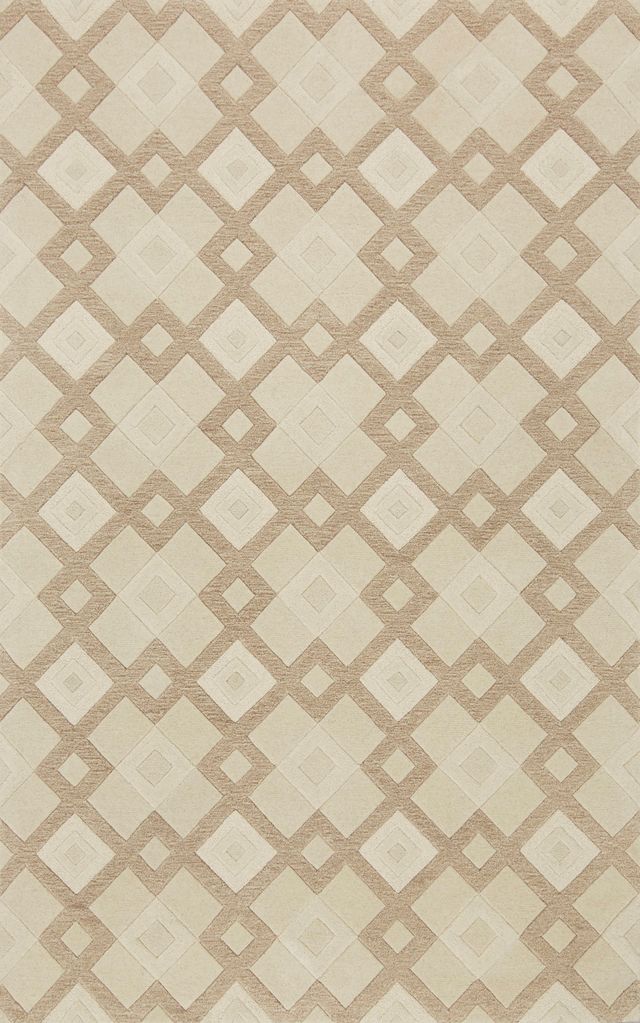 KAS Rugs Eternity Ivory 5'x8' Rug-0