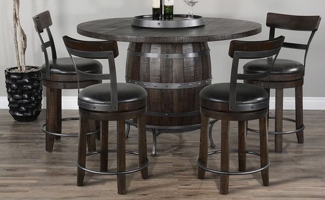 American Wholesale Furniture Farmstead Tobacco 24" Swivel Bar Stool-1