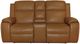 Flexsteel® Ziggy Camel Leather Power Reclining Loveseat with Console, Power Headrest and Lumbar-3