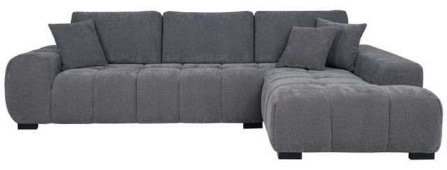 Coaster® Octavia 2-Piece Charcoal Gray Right Arm Facing Sectional and Chaise-1