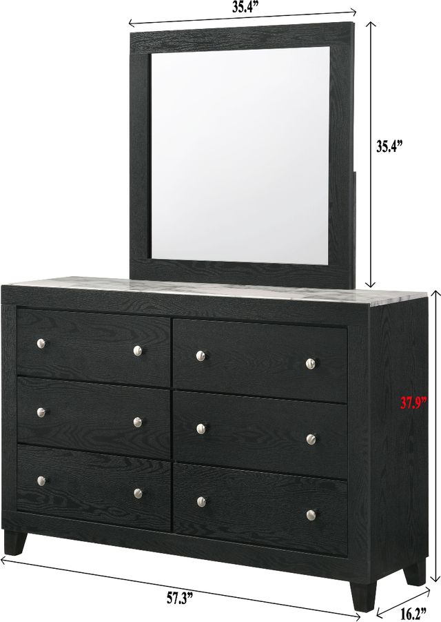 Crown Mark Candence Black Dresser-2