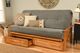 Kodiak Furniture Monterey Marmont Thunder/Butternut Full Storage Futon with Mattress-1