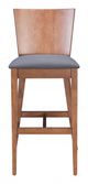 Zuo® Ambrose Walnut and Gray Set of 2 Bar Stools-1