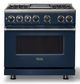 Viking® 7 Series 36" Slate Blue Pro Style Dual Fuel Range with 12" Reversible Griddle-0
