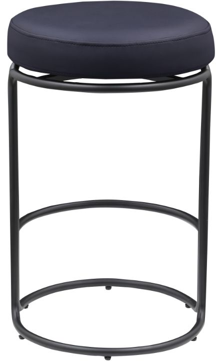 Meridian Furniture Madison Black/Matte Black Vegan Leather Counter Stool-2