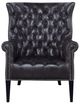 Century® Trading Company Empress Black Tufted Wing Chair-1