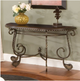 Steve Silver Co.® Rosemont Dry Cherry Sofa Table with Metal Base-3