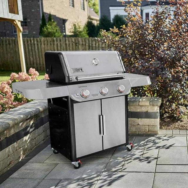 Weber® Genesis S-315 3-Burner Stainless Steel Freestanding Natural Gas Grill-1