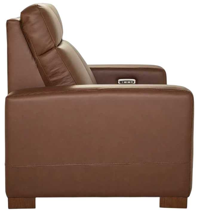 La-Z-Boy® Acadia Chestnut Leather Power Reclining Loveseat with