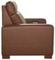La-Z-Boy® Acadia Chestnut Leather Power Reclining Loveseat with Headrest-3