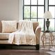 Olliix by Madison Park Duke Ivory 20x20" Polyester Brushed Solid Stripe Plaited Long Fur Square Pillow-1