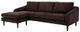 Moe's Home Collection Quinn 2-Piece Dark Brown Sectional Sofa with Reversible Chaise Ottoman-1